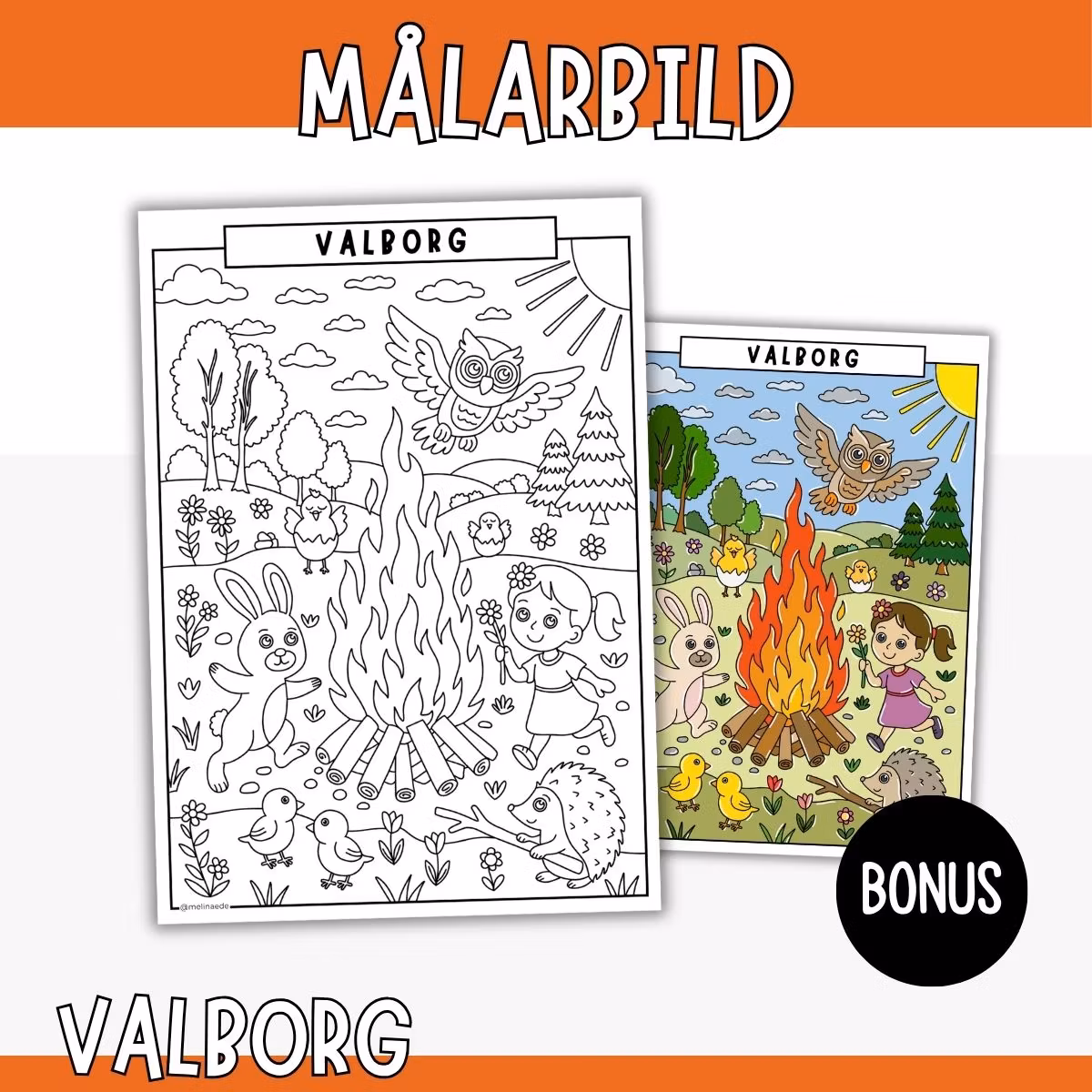 Målarbild - Valborg