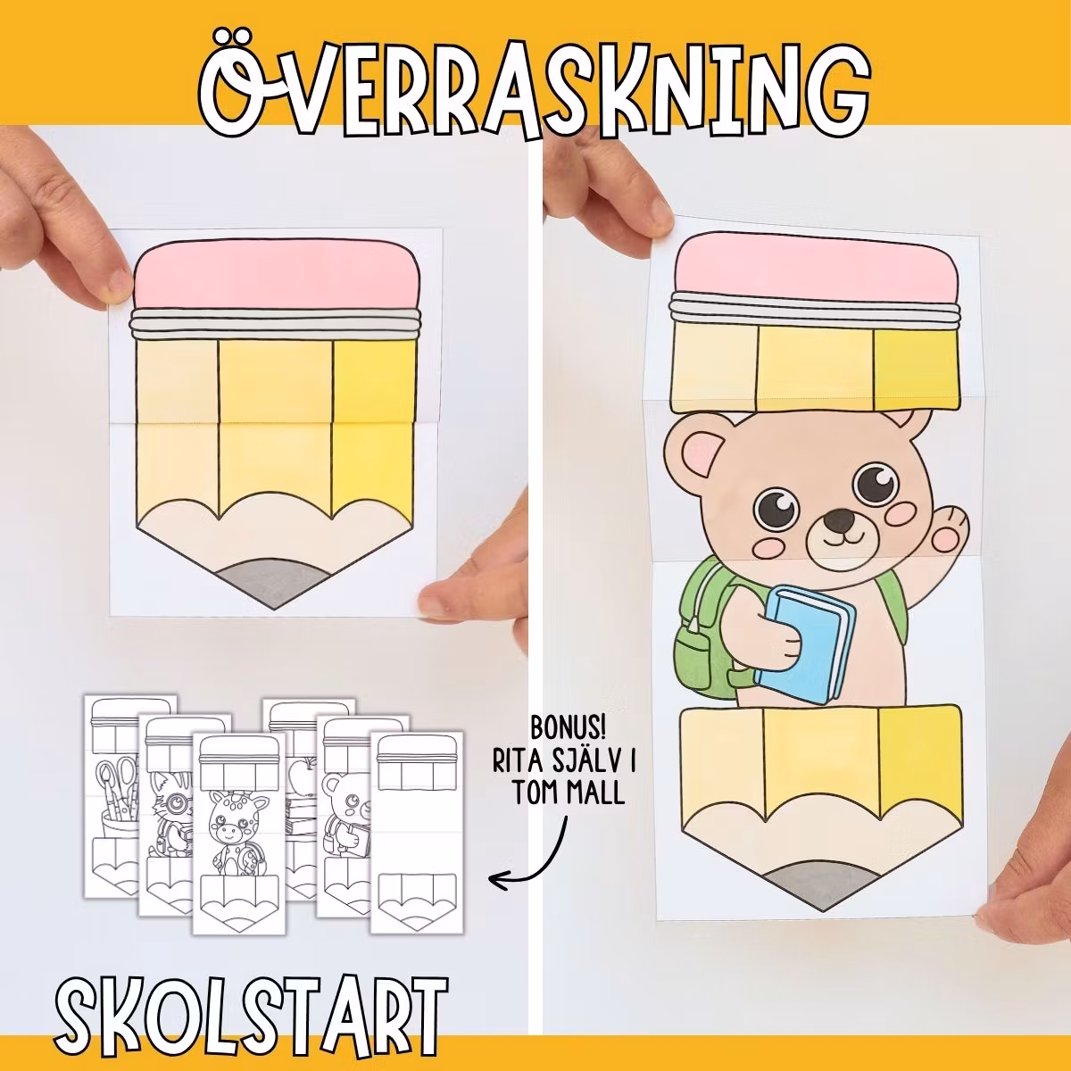Skolstartspyssel för barn - Öppna pennan