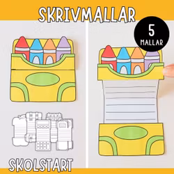 Skrivmallar som öppnas - Skolstartspyssel