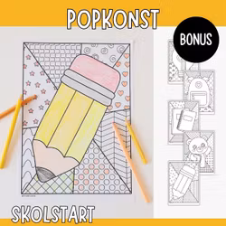 Skolstart - Målarbilder popkonst