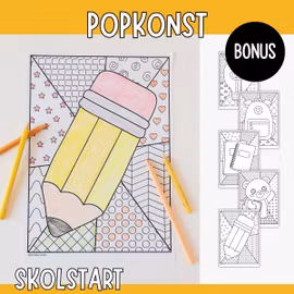 Skolstart - Målarbilder popkonst