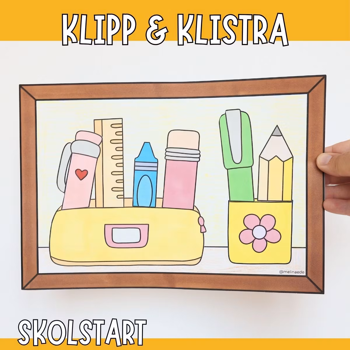 Skolstartspyssel för barn - Skapa tavla