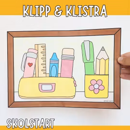 Skolstartspyssel för barn - Skapa tavla