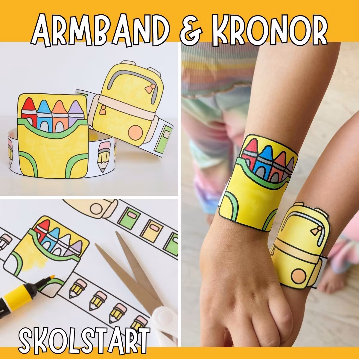 Skolstart - Huvudkronor & armband