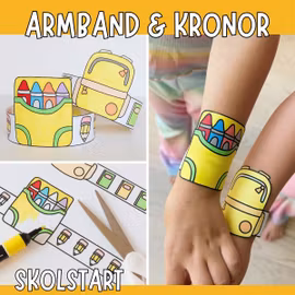 Skolstart - Huvudkronor & armband