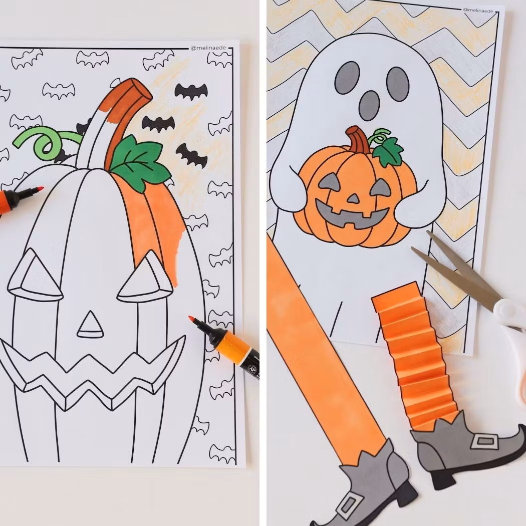 Sicksack-figurer - Halloweenpyssel
