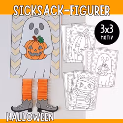Sicksack-figurer - Halloweenpyssel