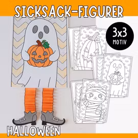 Sicksack-figurer - Halloweenpyssel