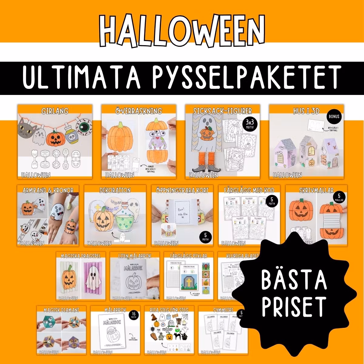 Halloweenpyssel - Ultimata pysselpaketet