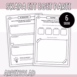 Skapa ett eget parti - Arbetsblad om val & demokrati