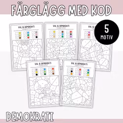 Färglägg med kod - Demokrati