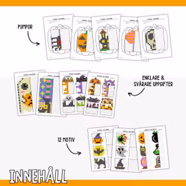Symmetri - Färglägg pixelbilder - Halloween