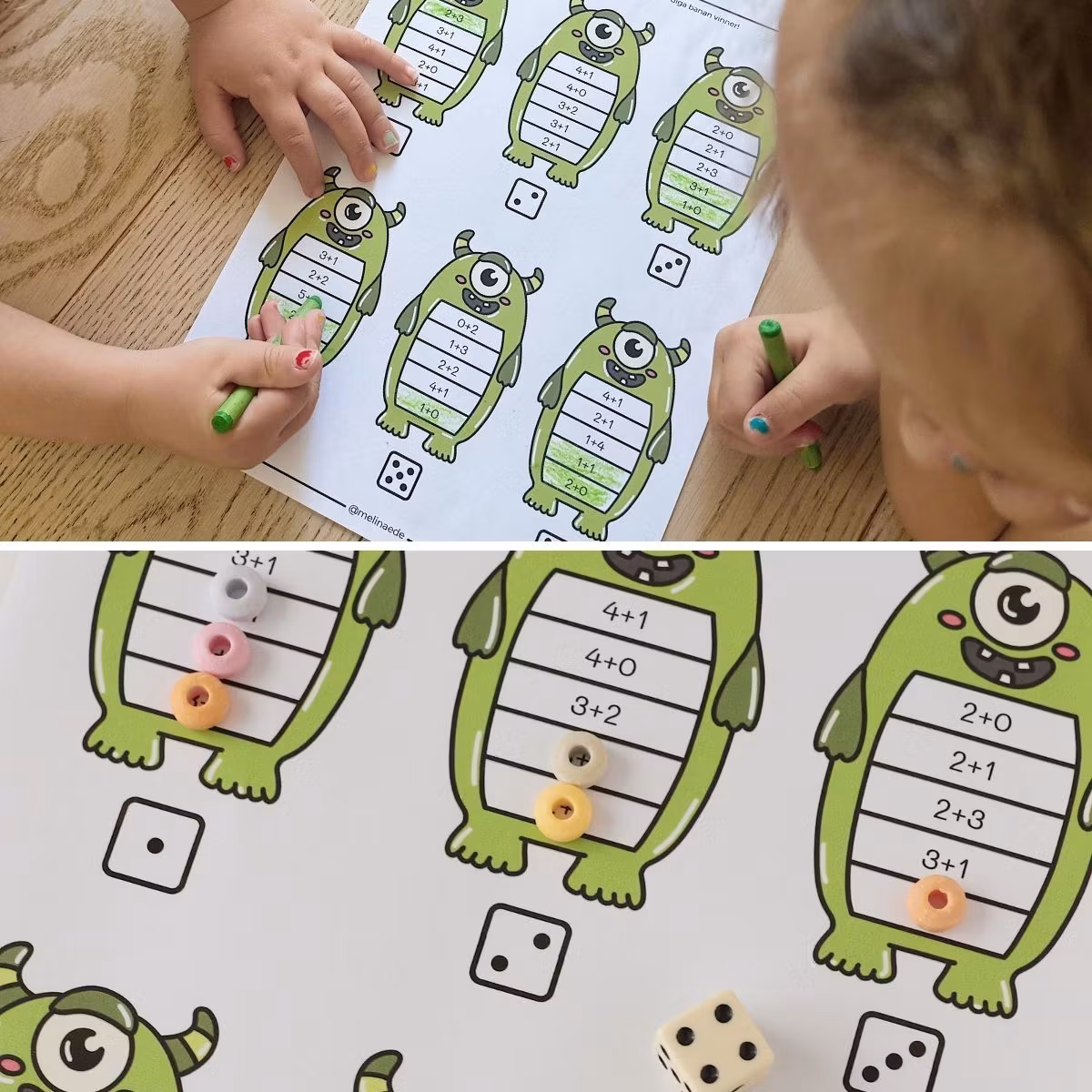 Slå & räkna (10 mattespel) - Addition upp till 20