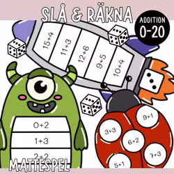Slå & räkna (10 mattespel) - Addition upp till 20