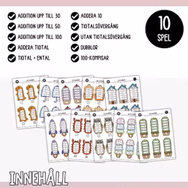 Slå & räkna (10 mattespel) - Addition upp till 100