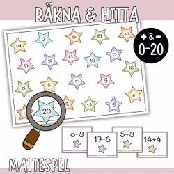 Räkna & hitta (0-20) - Mattespel med addition & subtraktion