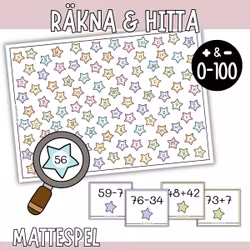 Räkna & hitta (0-100) - Mattespel med addition & subtraktion