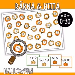 Räkna & hitta (0-30) - Mattespel - Halloween