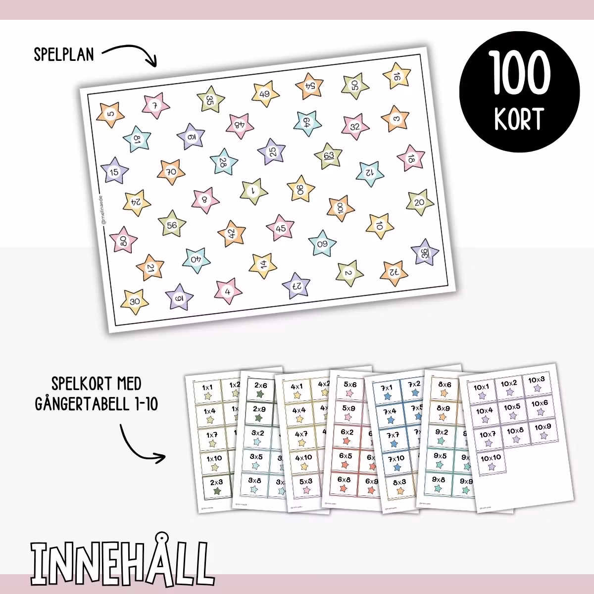 Räkna & hitta (Gångertabell 1-10) - Mattespel med multiplikation