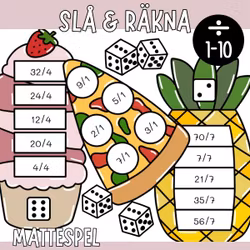 Slå & räkna (10 mattespel) - Division tabell 1-10