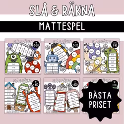 Slå & räkna - Stort paket med mattespel