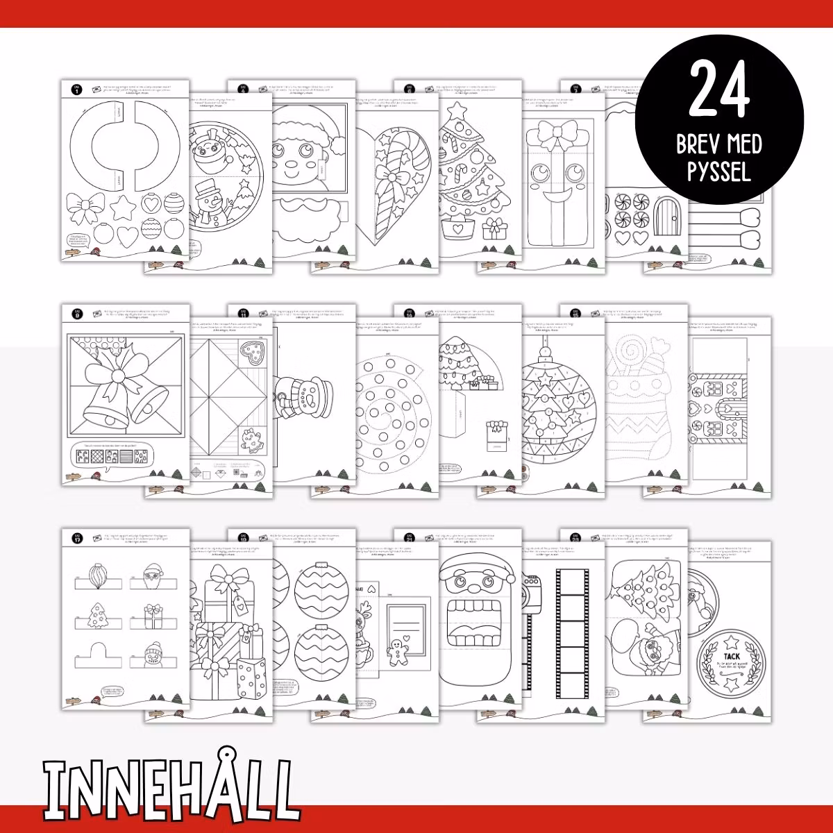 Nissens pysselkalender - 24 nissebrev med julpyssel (år 1)