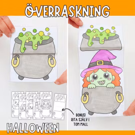 Halloweenpyssel för barn - Kittel som öppnas