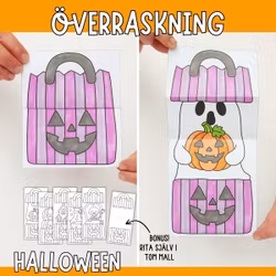 Halloweenpyssel för barn - Godispåse som öppnas
