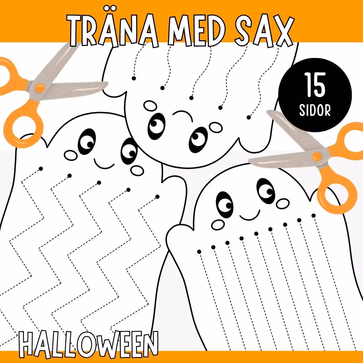 Träna med sax - Halloween (spöken)