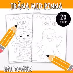 Träna med penna - Halloween (20 arbetsblad)