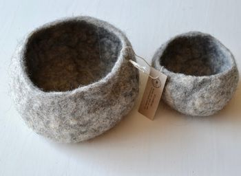 Ullskålar grå, 2-pack