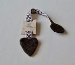 Bokmärke brun/svart band