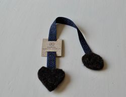 Bokmärke blå/svart band