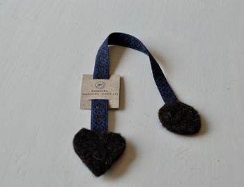 Bokmärke blå/svart band