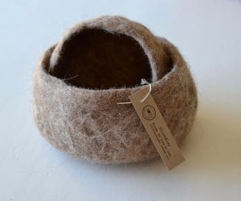 Ullskålar beige, 2-pack