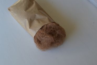 Ull för nåltovning BRUN