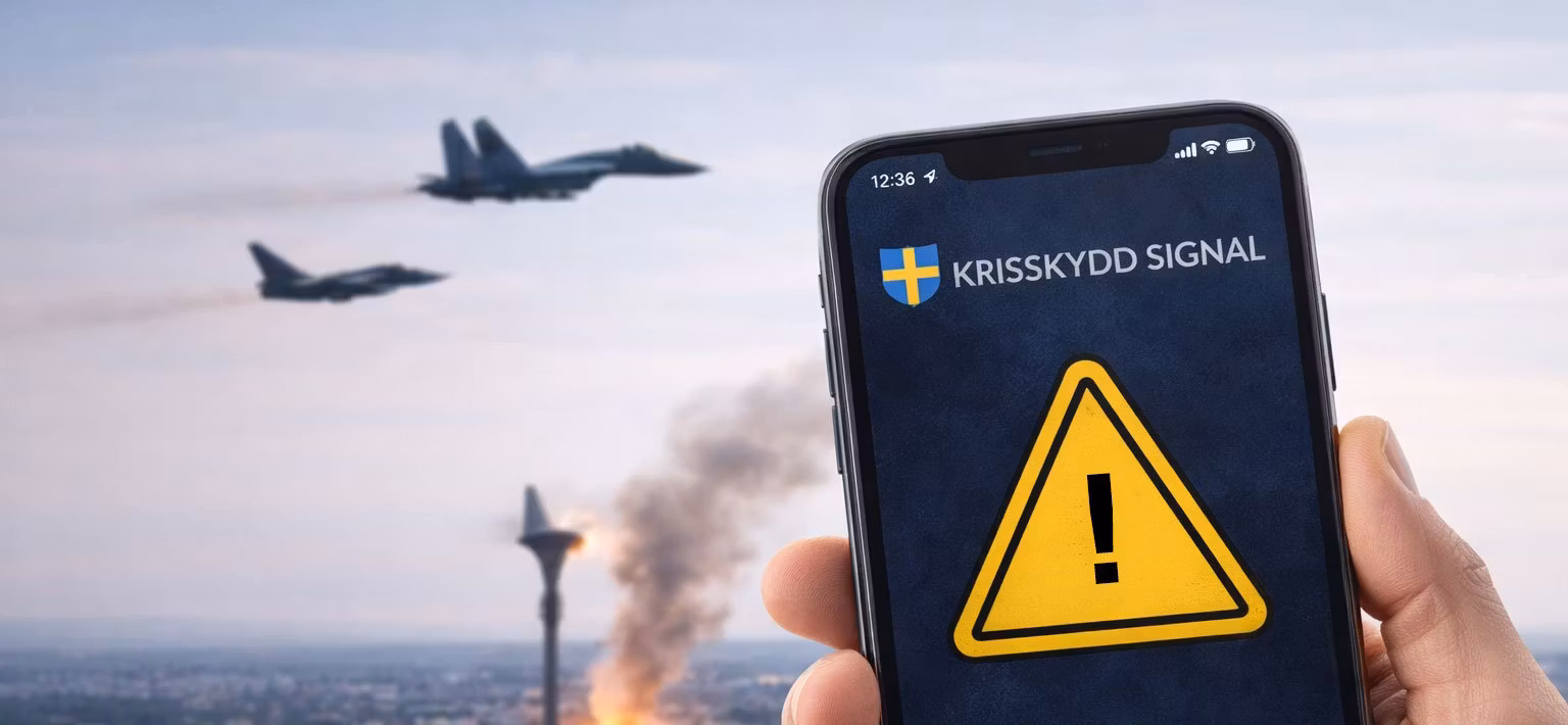 Ny app varnar för luftangrepp och faror i Sverige