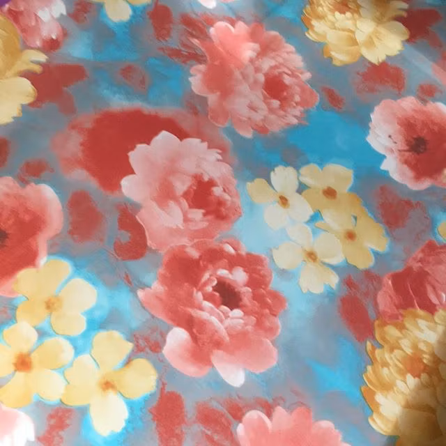 Stretch metallic, Vintage flowers