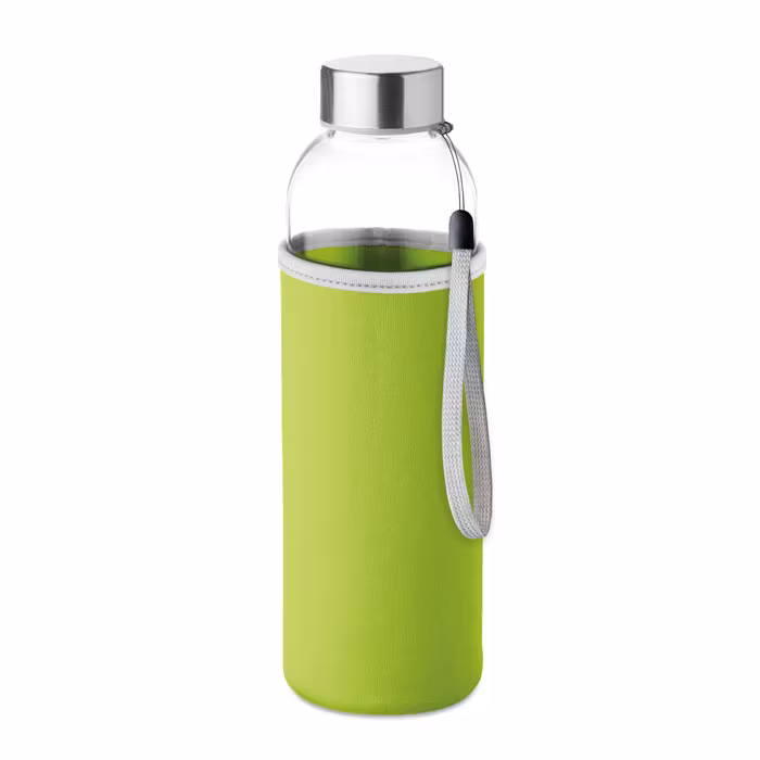 Glasflaska i neopren, Lime