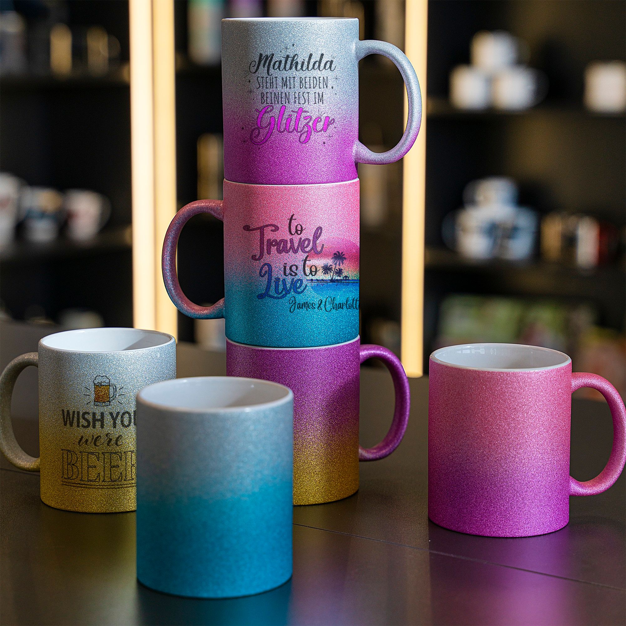 Sparkle Gradient mugg, exempelbild