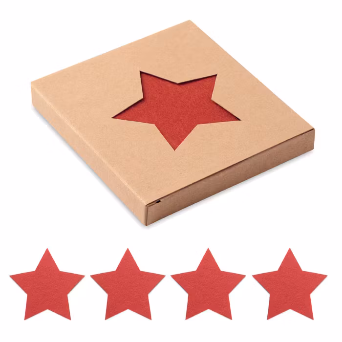 Glasunderlägg filt 4-pack