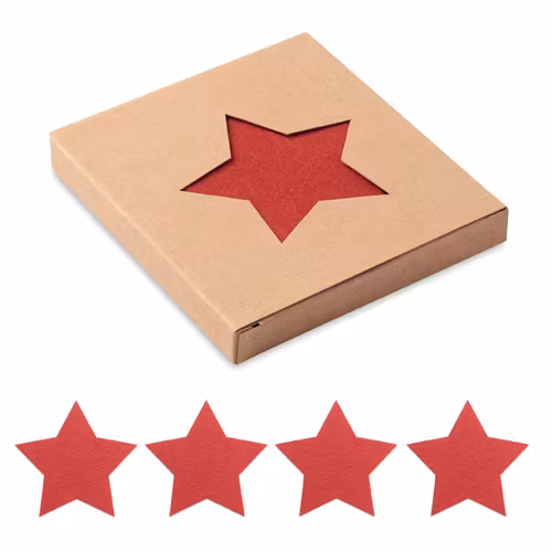 Glasunderlägg filt 4-pack