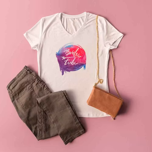 V-neck Womens T