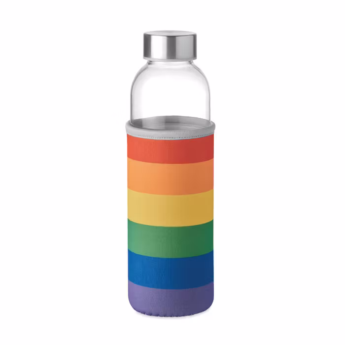 Glasflaska i neopren, Rainbow