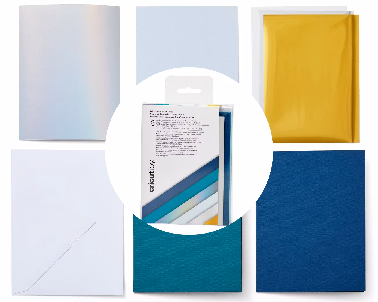 Cricut Insert Card FOIL 8-pack, Blue Lagoon