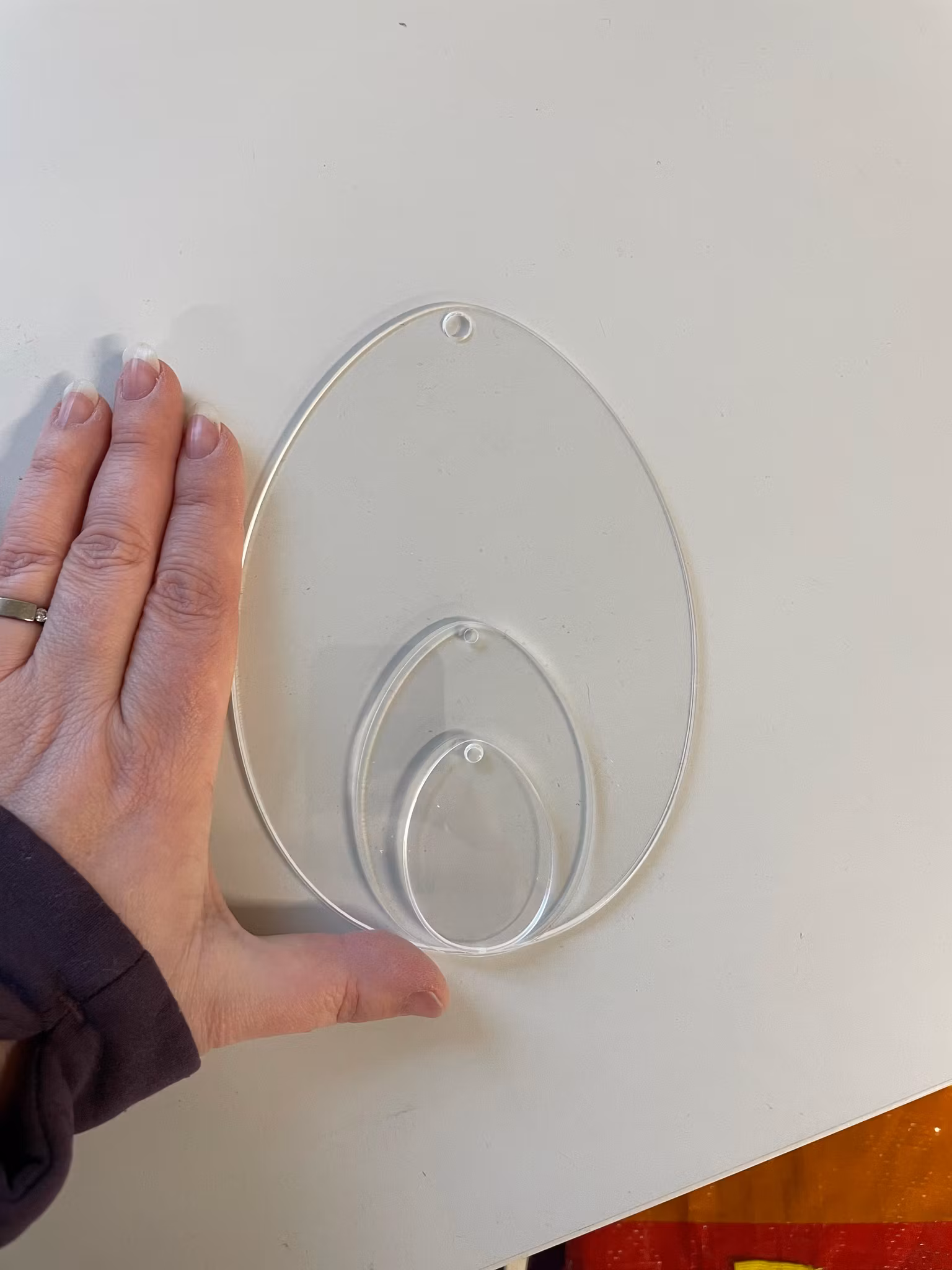 Påskägg Medium 5-pack platt akryl