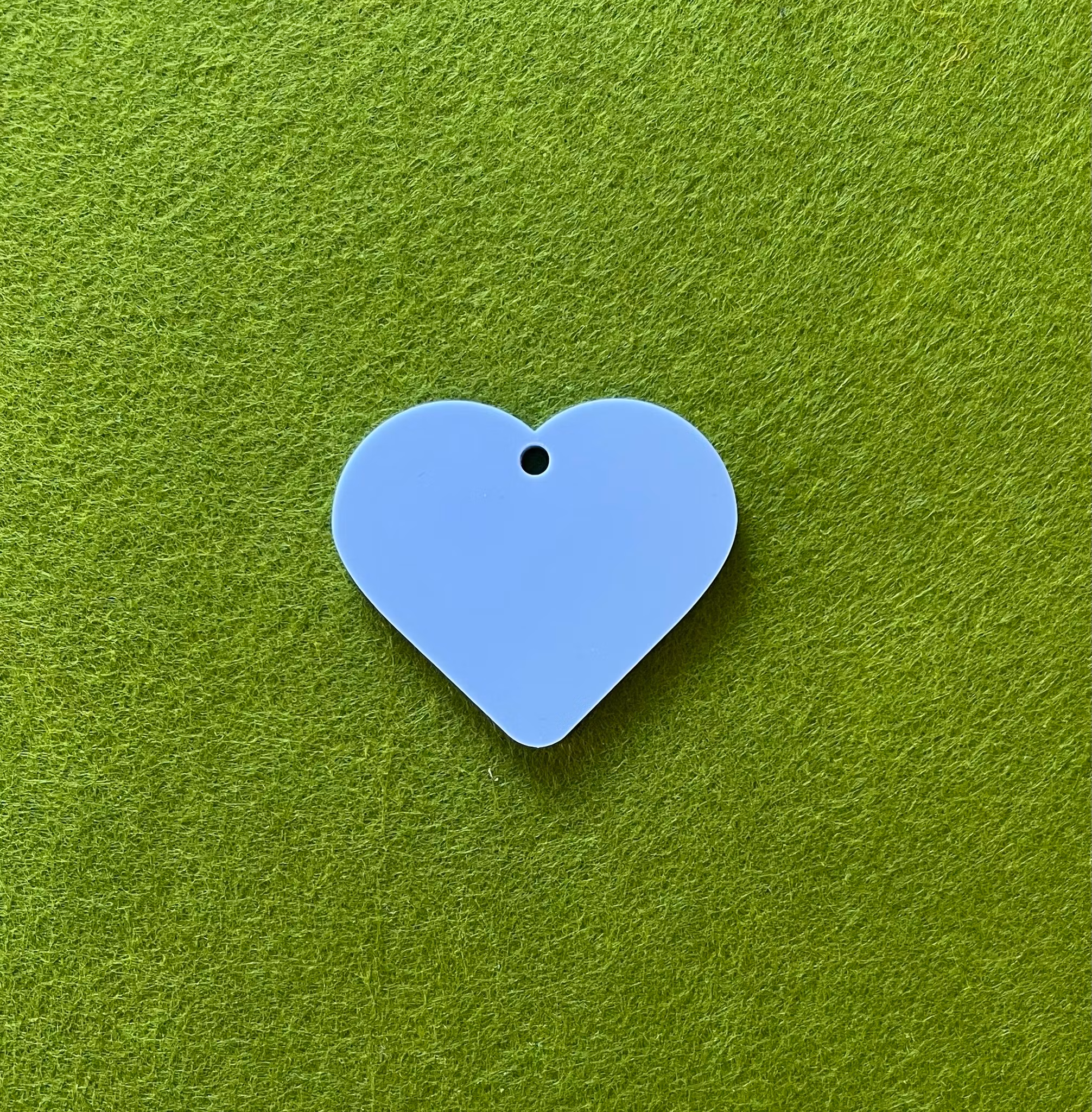 Pastellhjärtan 3-pack platt akryl, Bubblegum blue