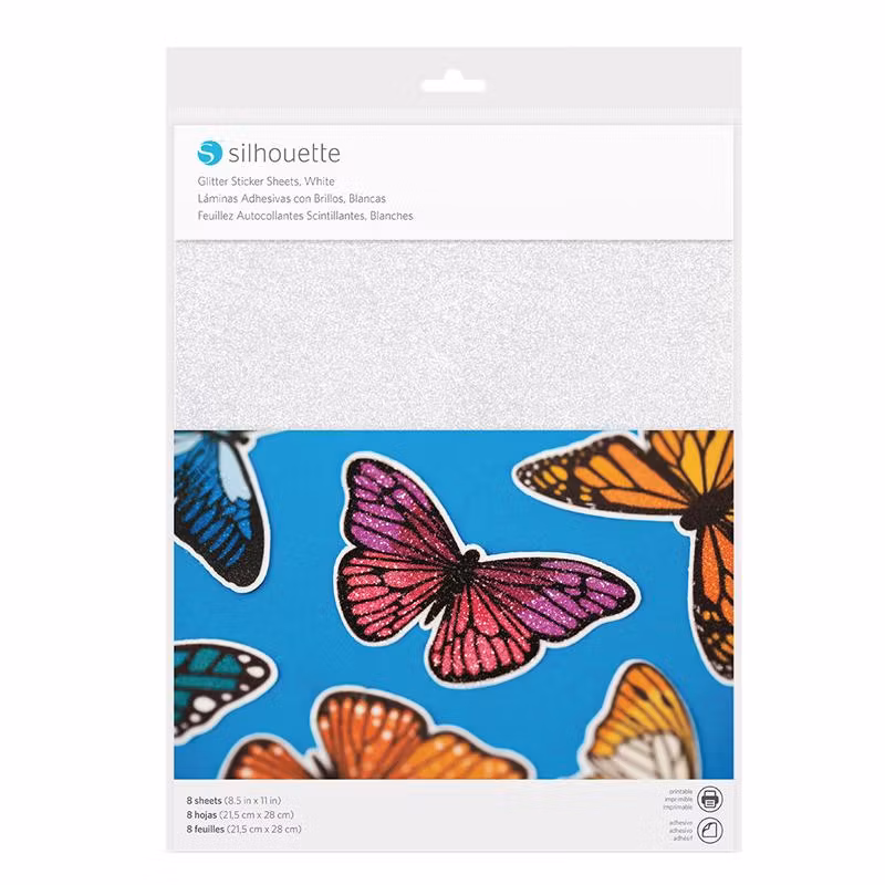 Silhouette Stickers Glitter