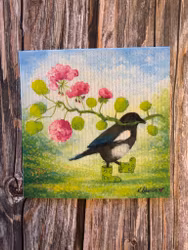 Hel lilla skata med pelargon