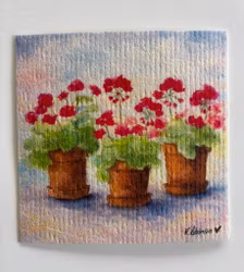 Pelargoner i lerkruka